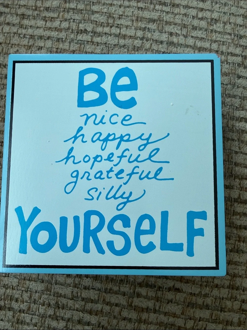 Enesco Blue 'Be Yourself' Inspirational Wall Sign 4x4